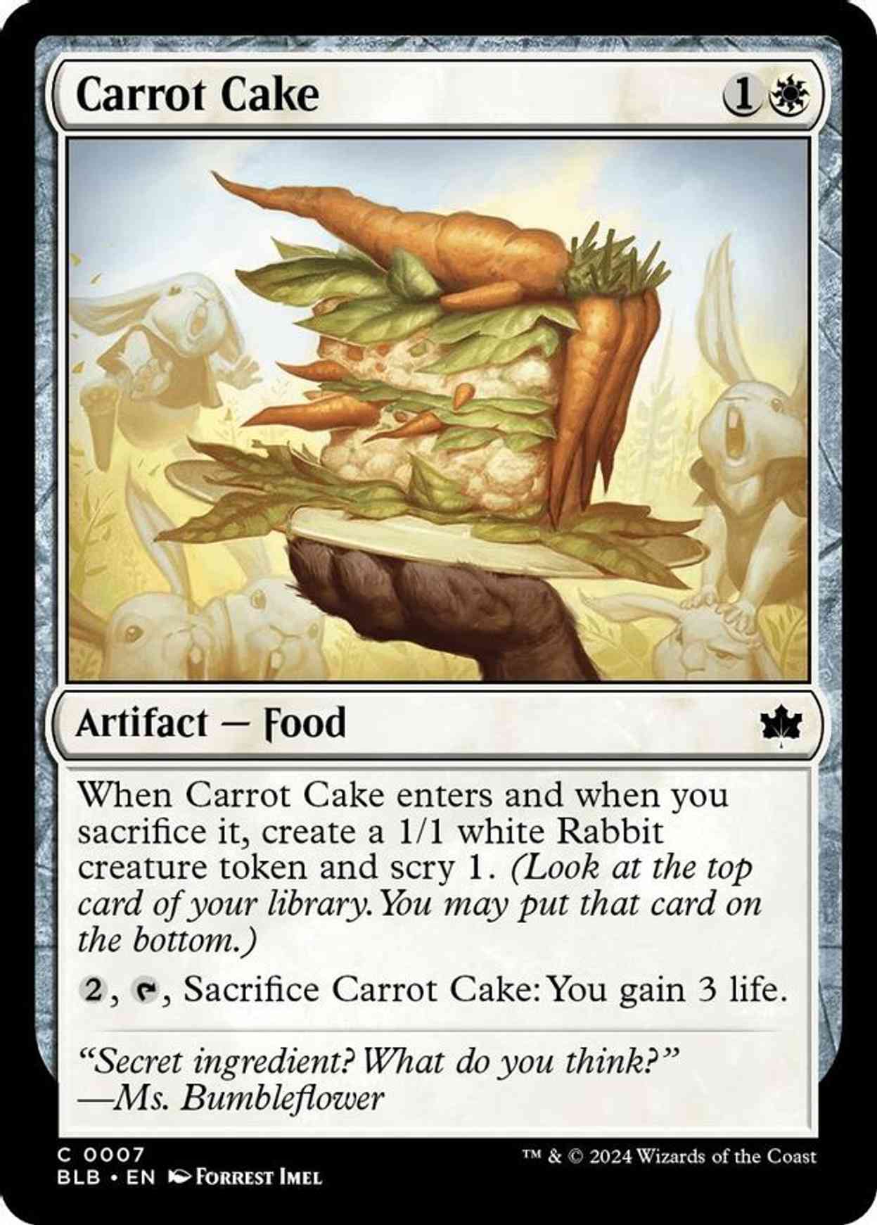 Carrot Cake magic card front