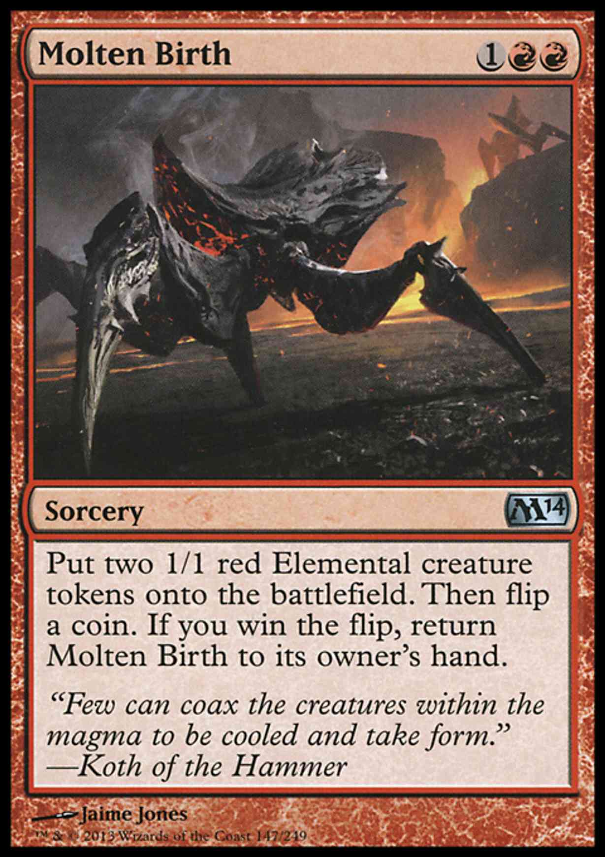 Molten Birth magic card front