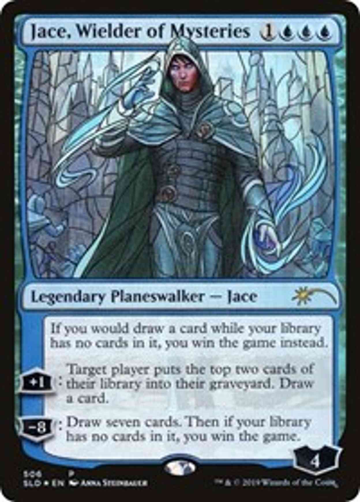 Jace, Wielder of Mysteries (Stained Glass) magic card front