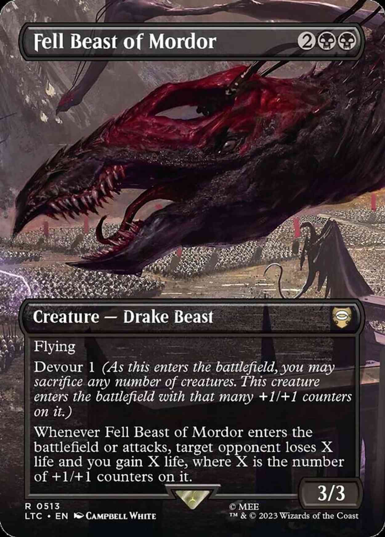 Fell Beast of Mordor (Borderless) magic card front