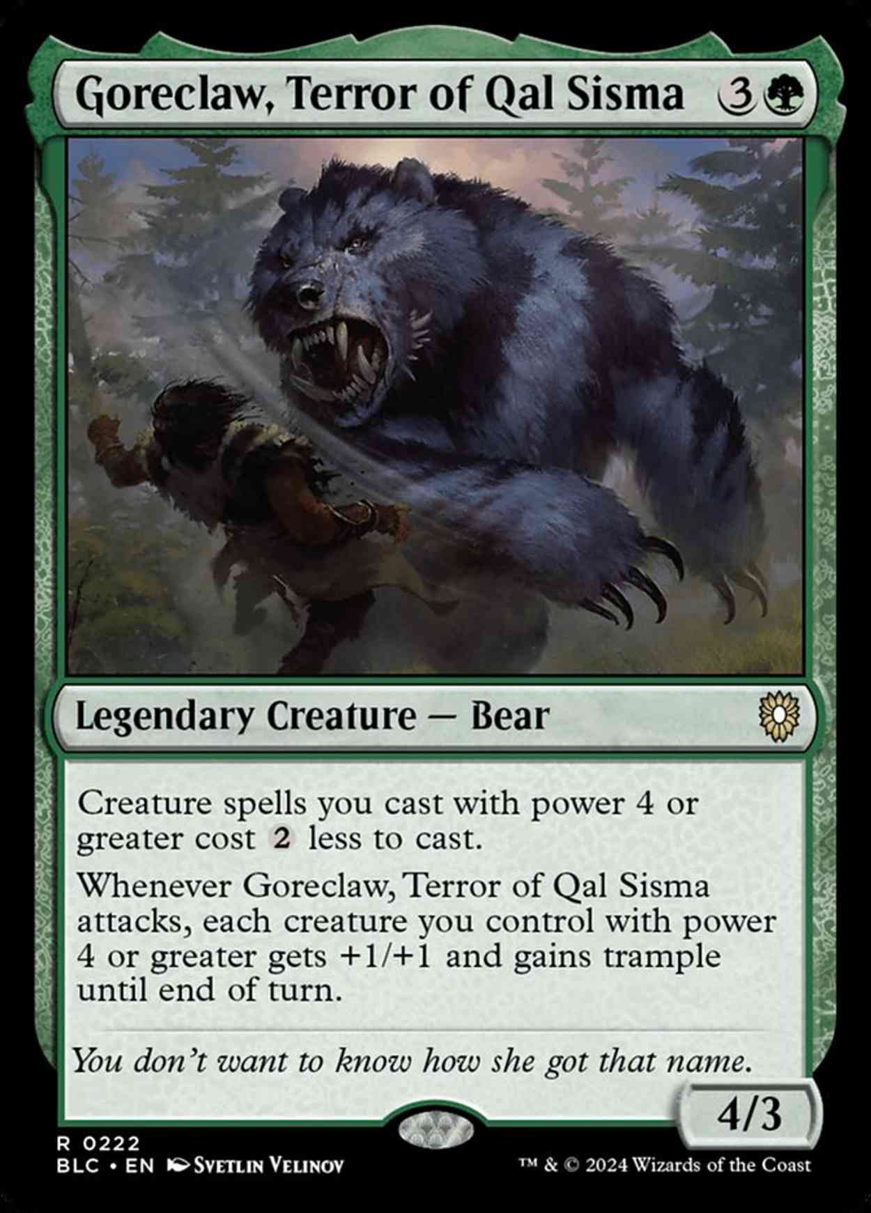 Goreclaw, Terror of Qal Sisma magic card front