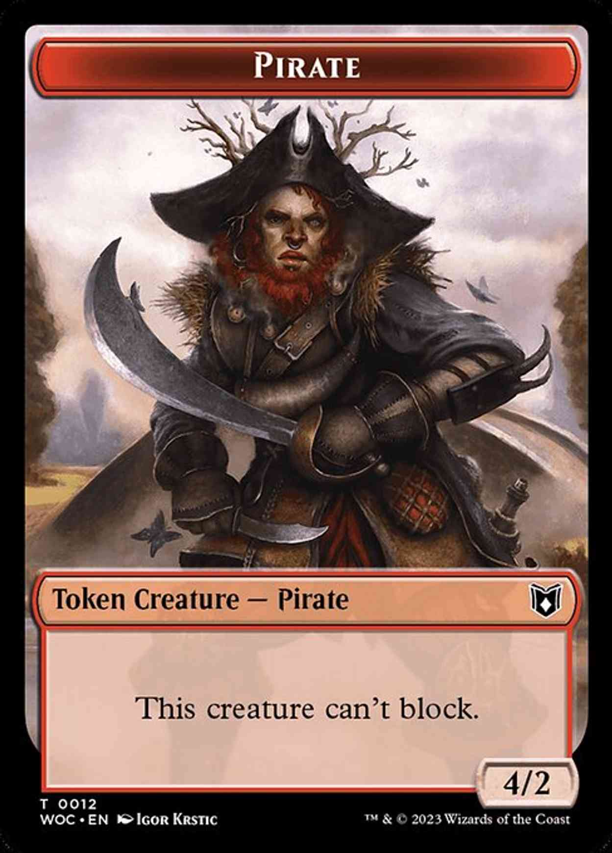 Pirate // Human Double-Sided Token magic card front