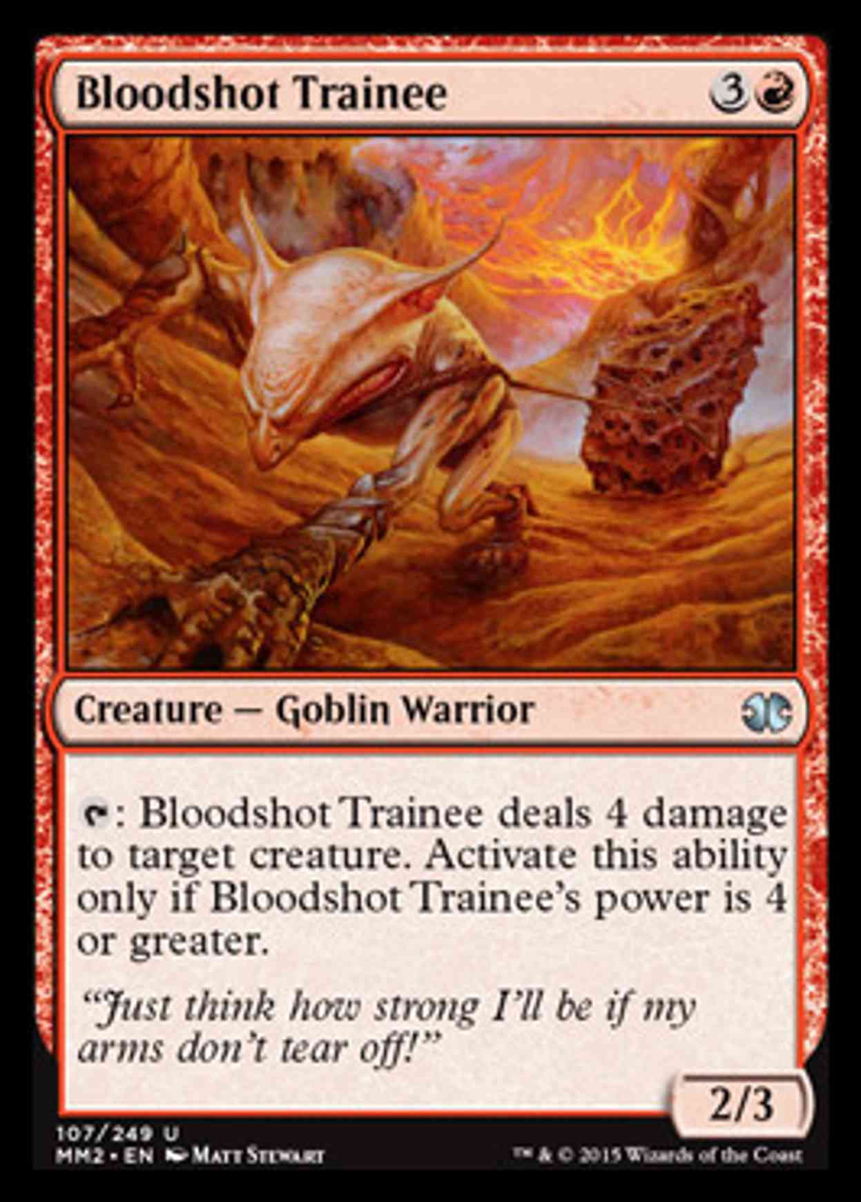 Bloodshot Trainee magic card front