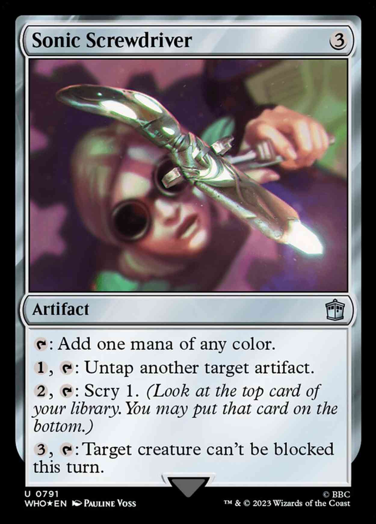 Sonic Screwdriver (0791) (Surge Foil) magic card front