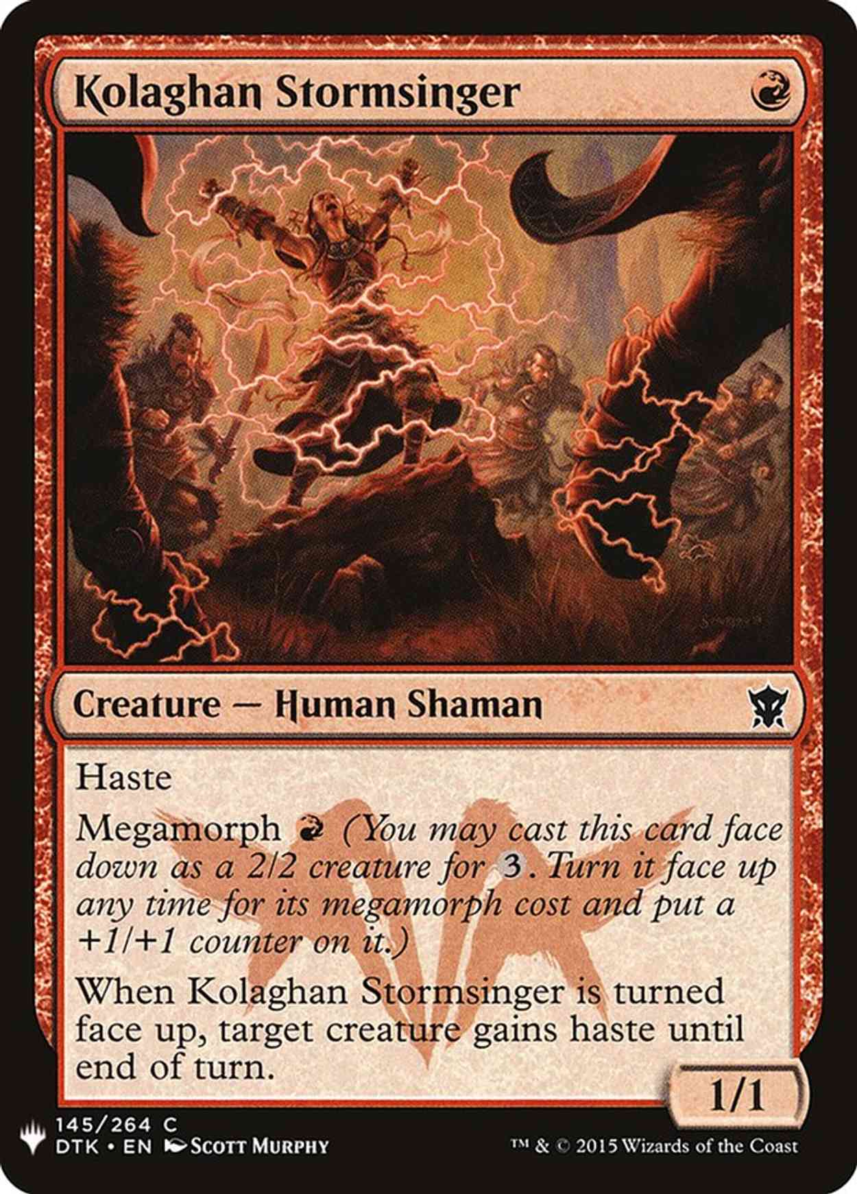 Kolaghan Stormsinger magic card front