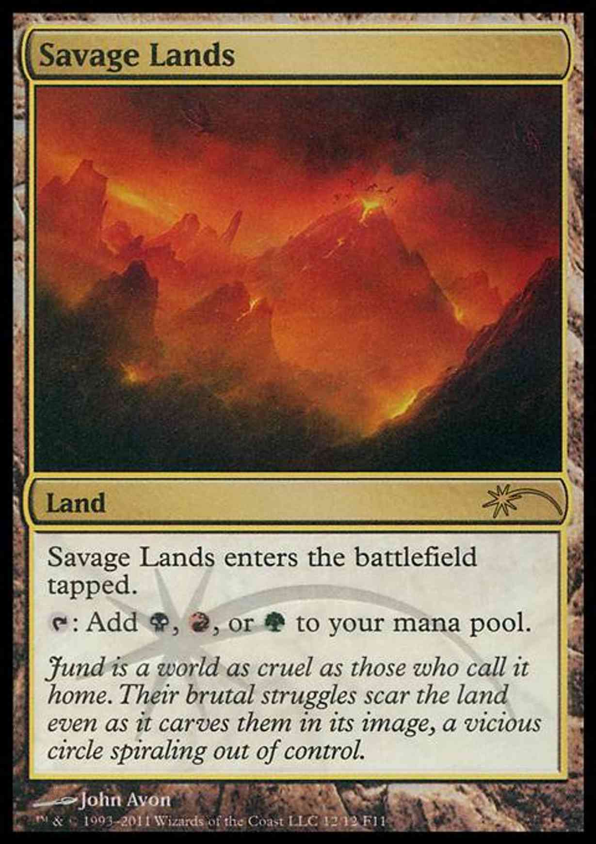 Savage Lands magic card front