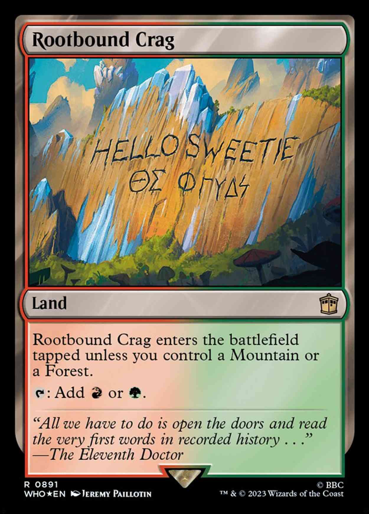 Rootbound Crag (Surge Foil) magic card front