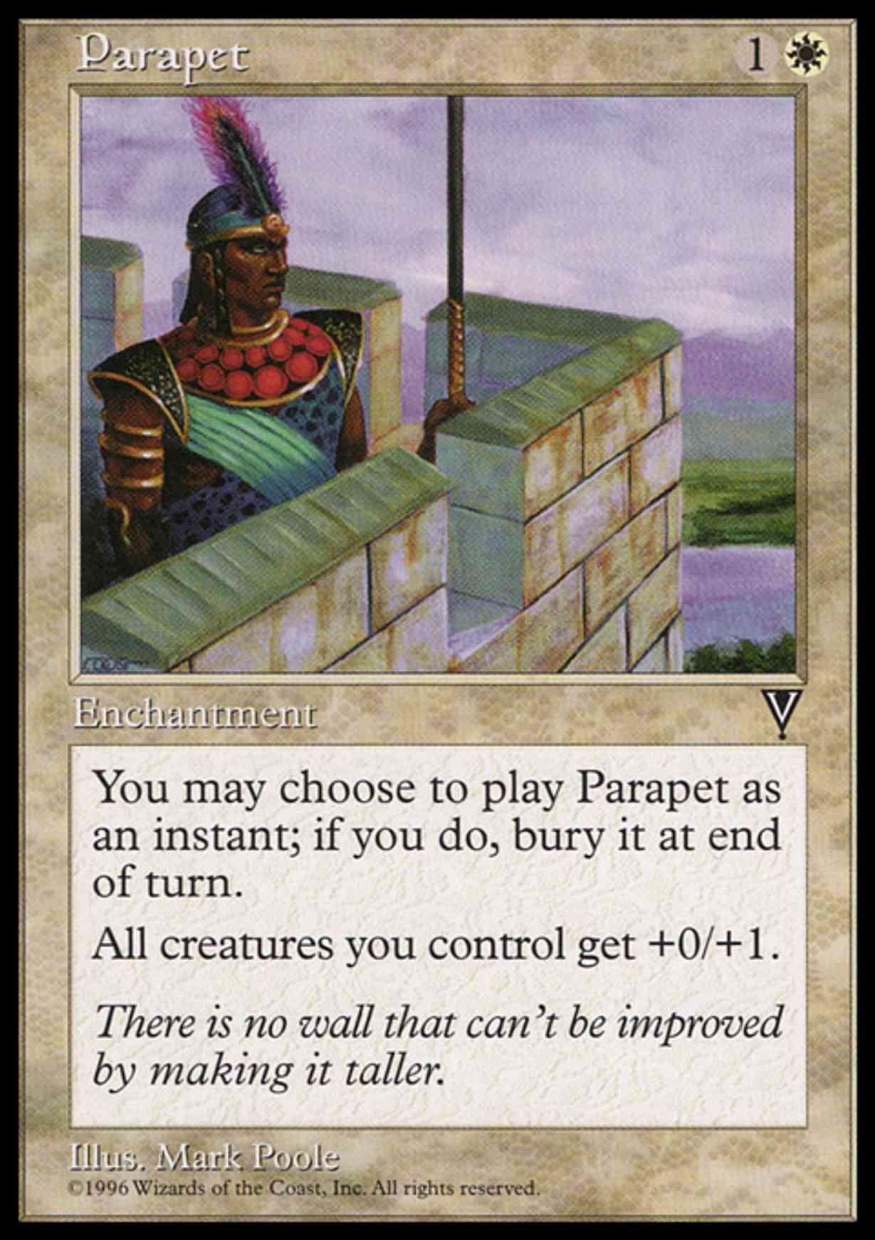Parapet magic card front