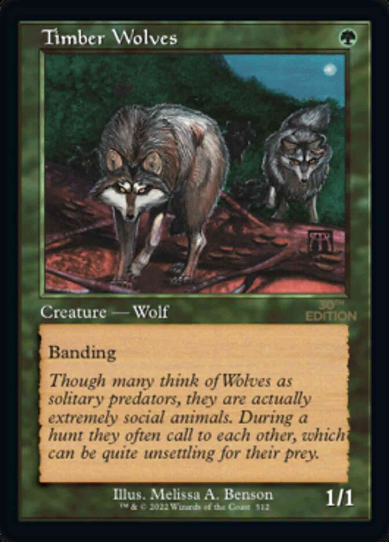Timber Wolves (Retro Frame) magic card front