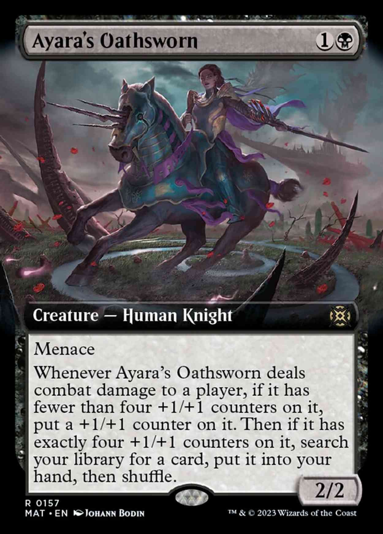 Ayara's Oathsworn (Extended Art) magic card front