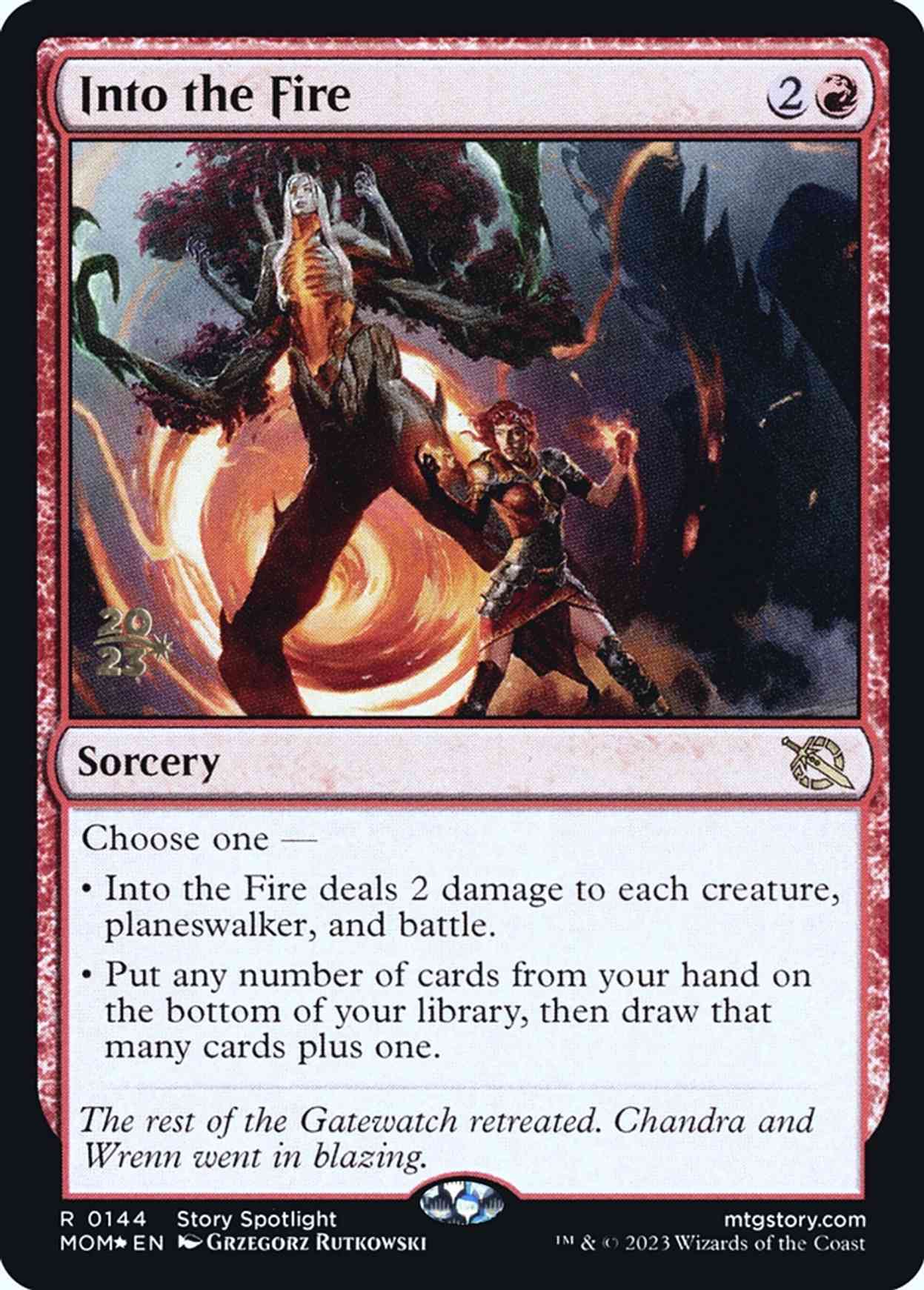 Into the Fire magic card front
