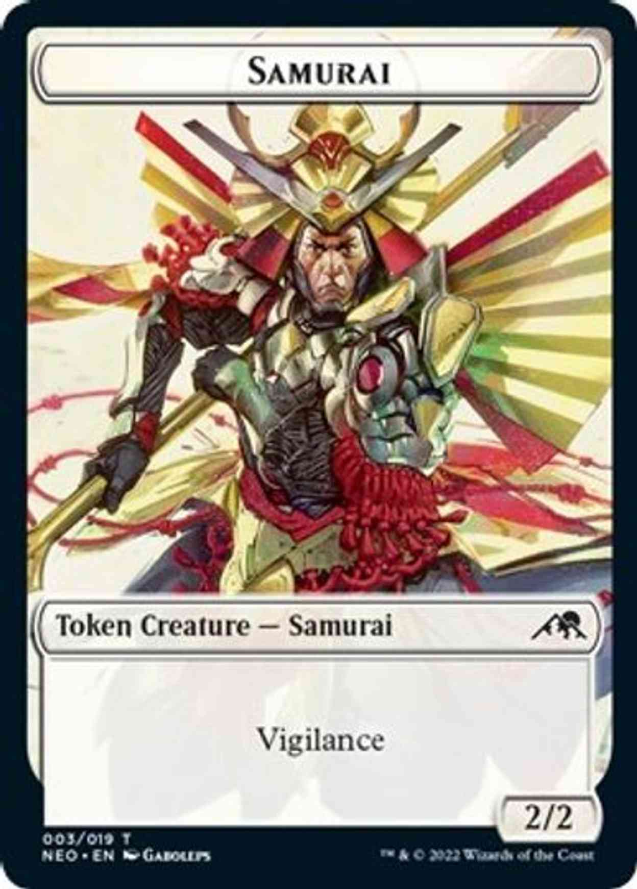 Samurai Token magic card front