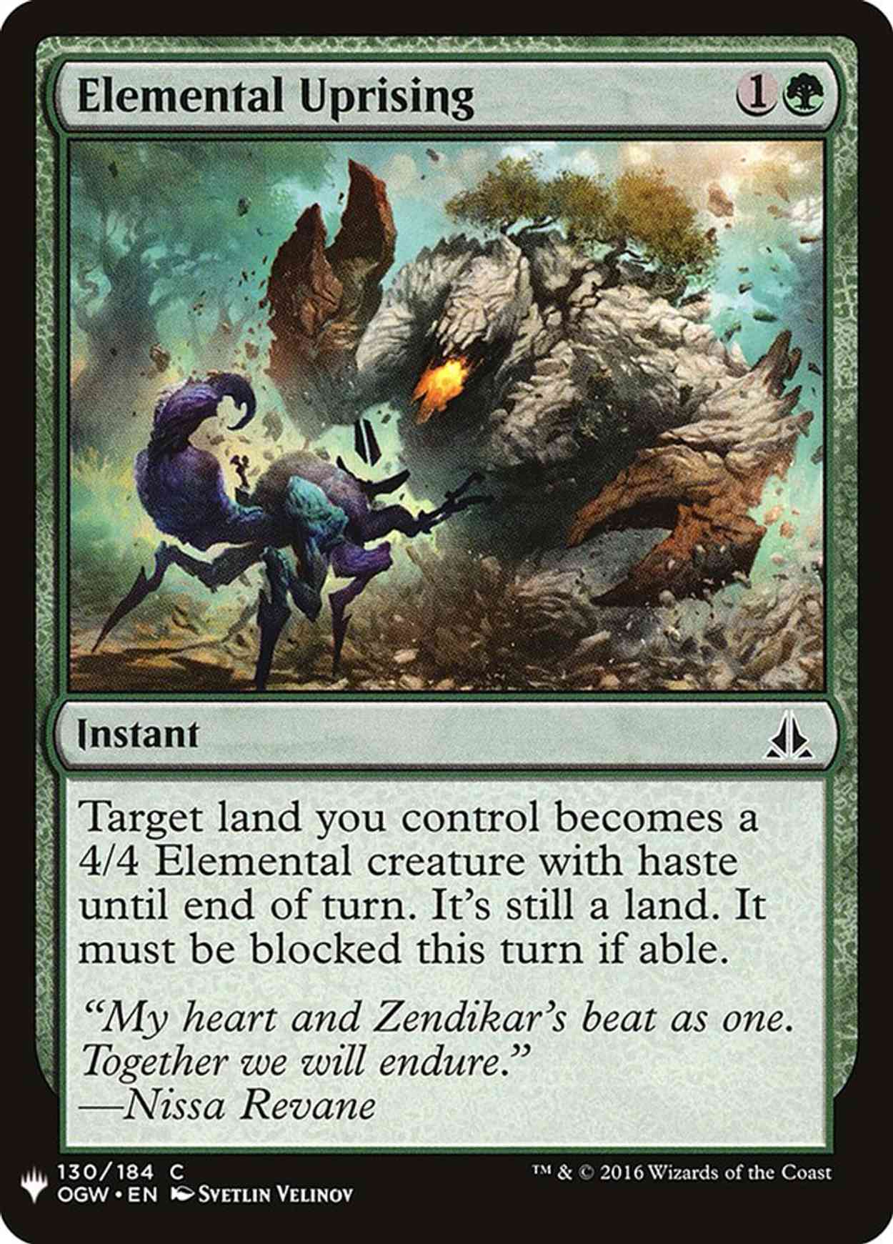 Elemental Uprising magic card front