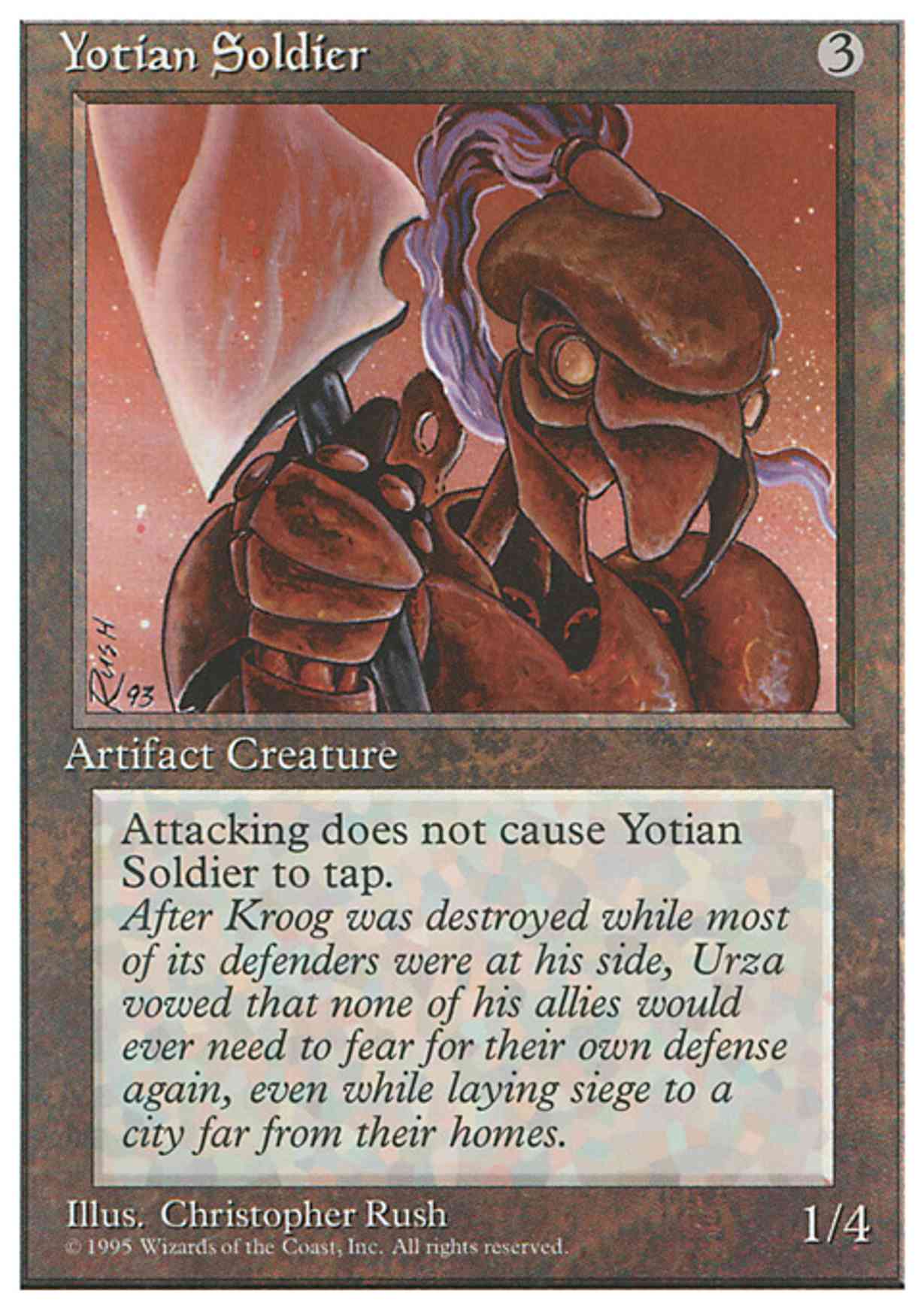 Yotian Soldier magic card front