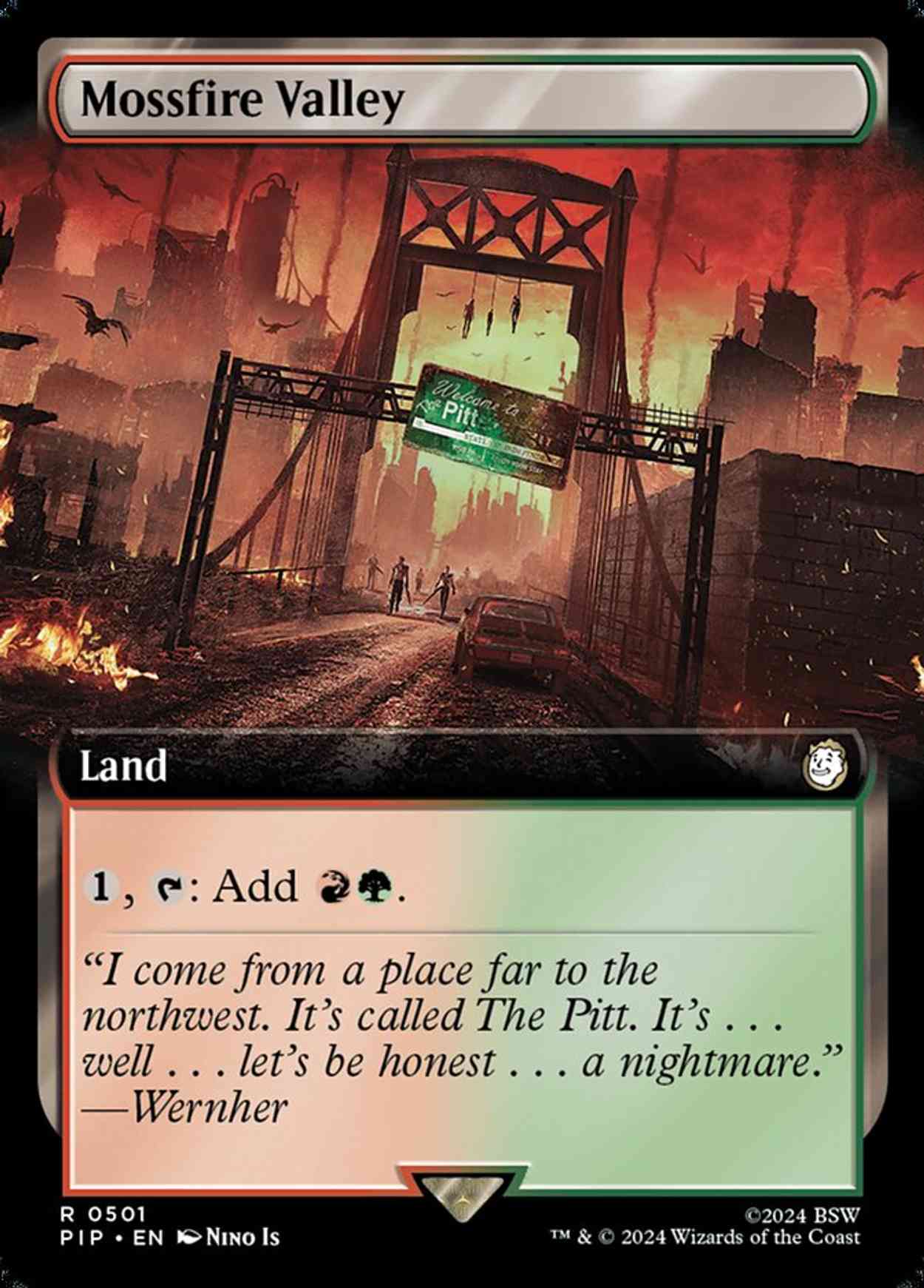 Mossfire Valley (Extended Art) magic card front