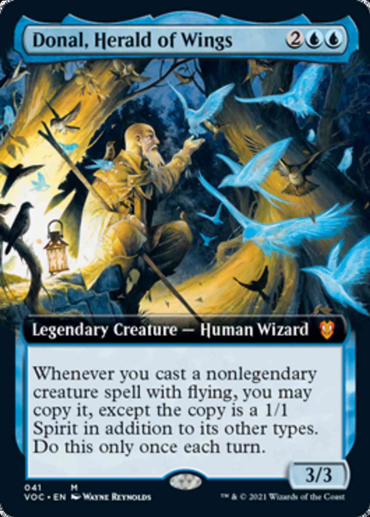 Donal, Herald of Wings (Extended Art) magic card front