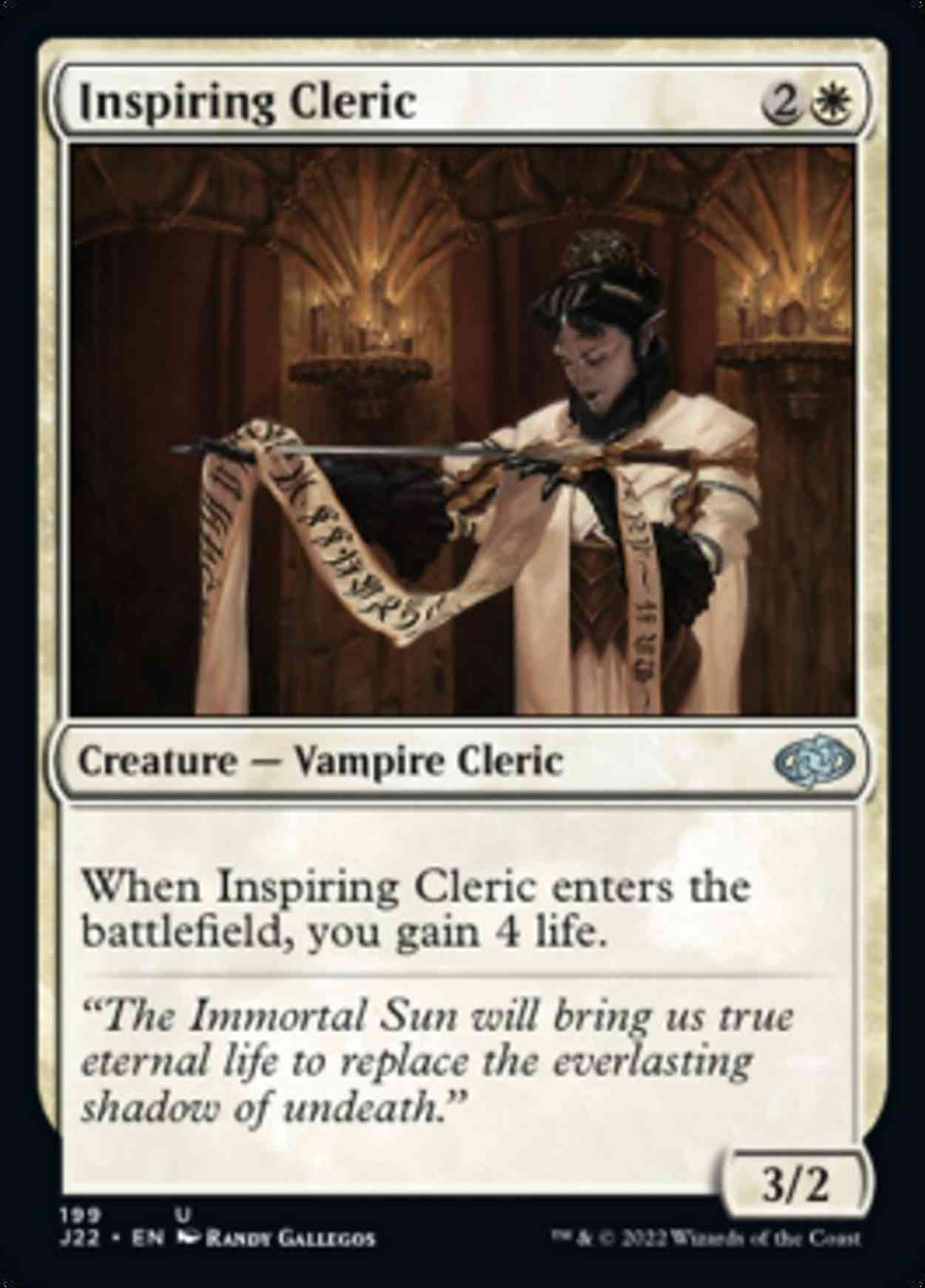 Inspiring Cleric magic card front