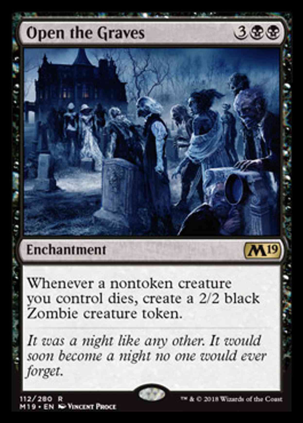 Open the Graves magic card front