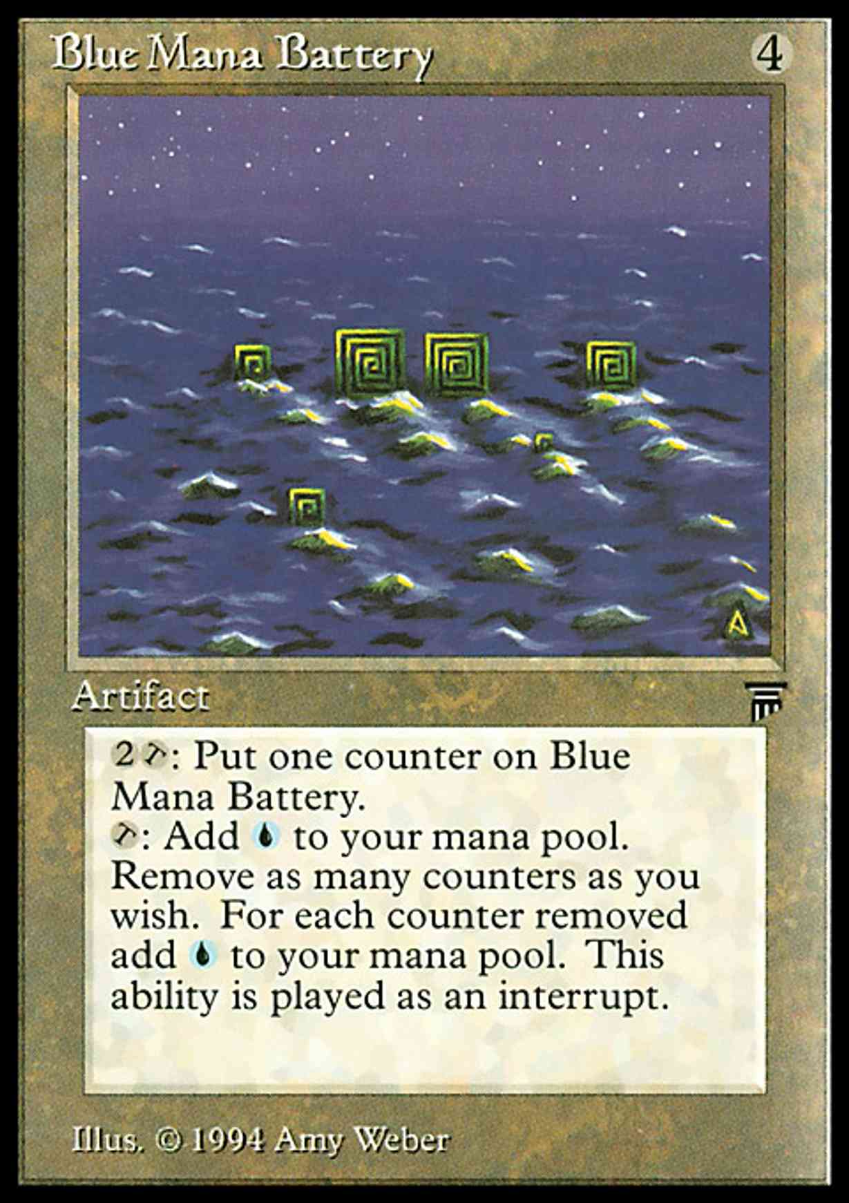 Blue Mana Battery magic card front