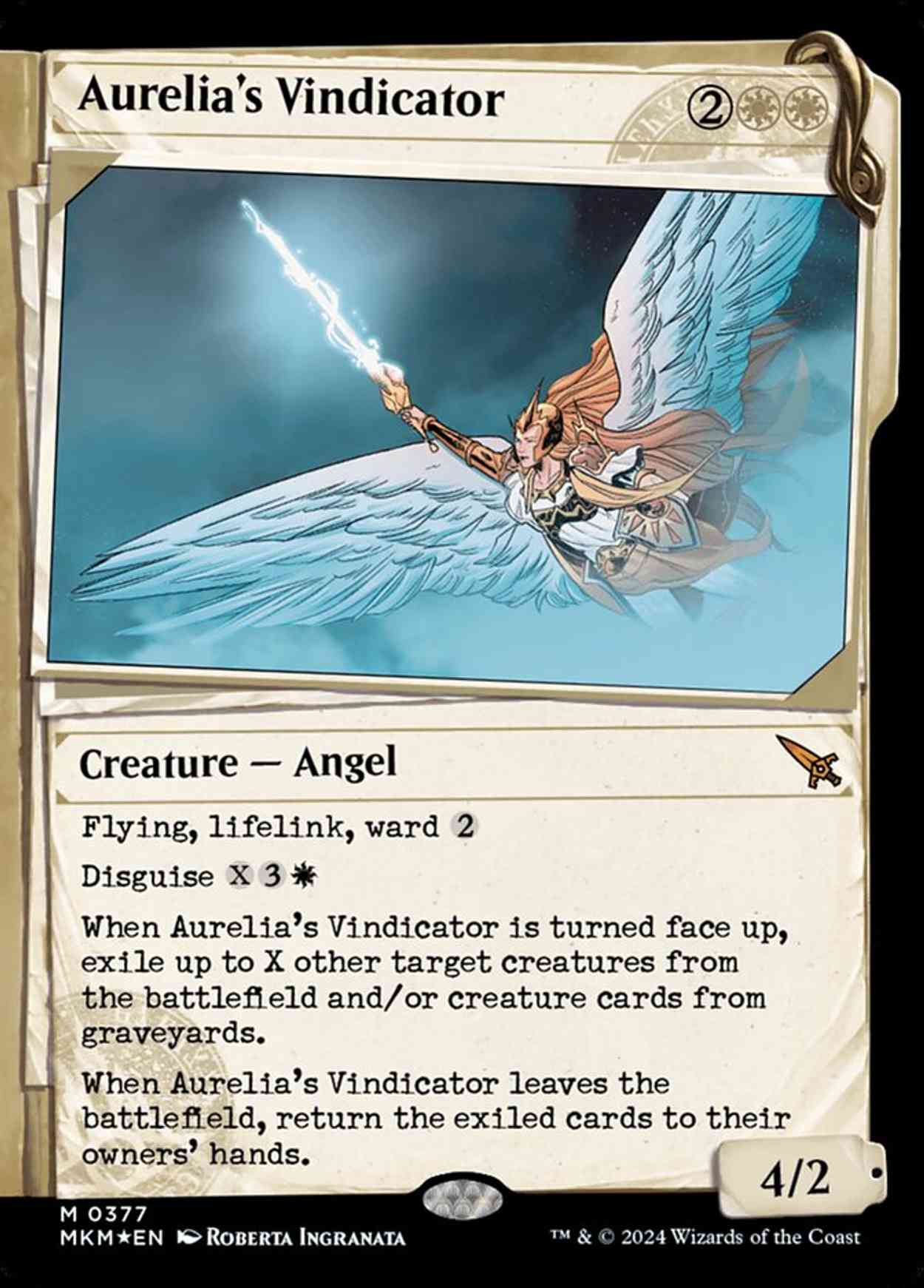 Aurelia's Vindicator (Showcase) (Invisible Ink) magic card front