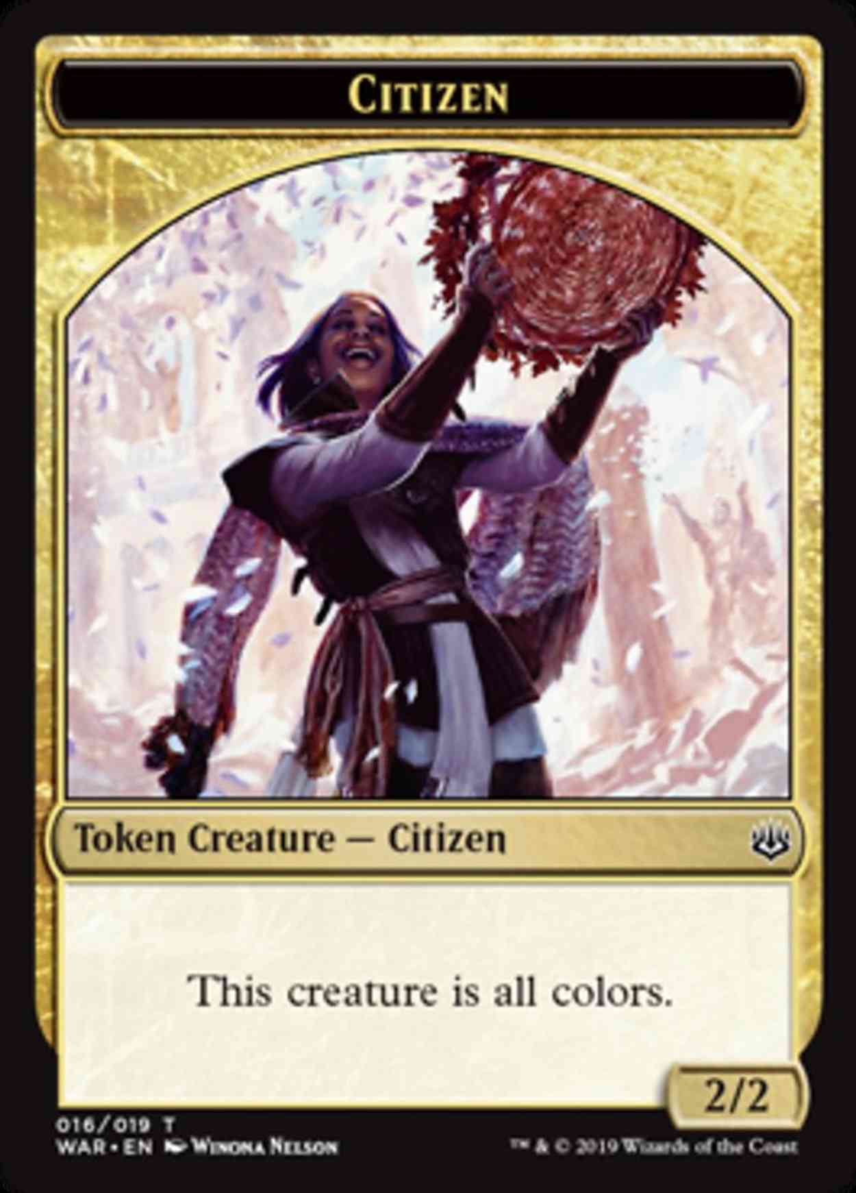 Citizen Token magic card front