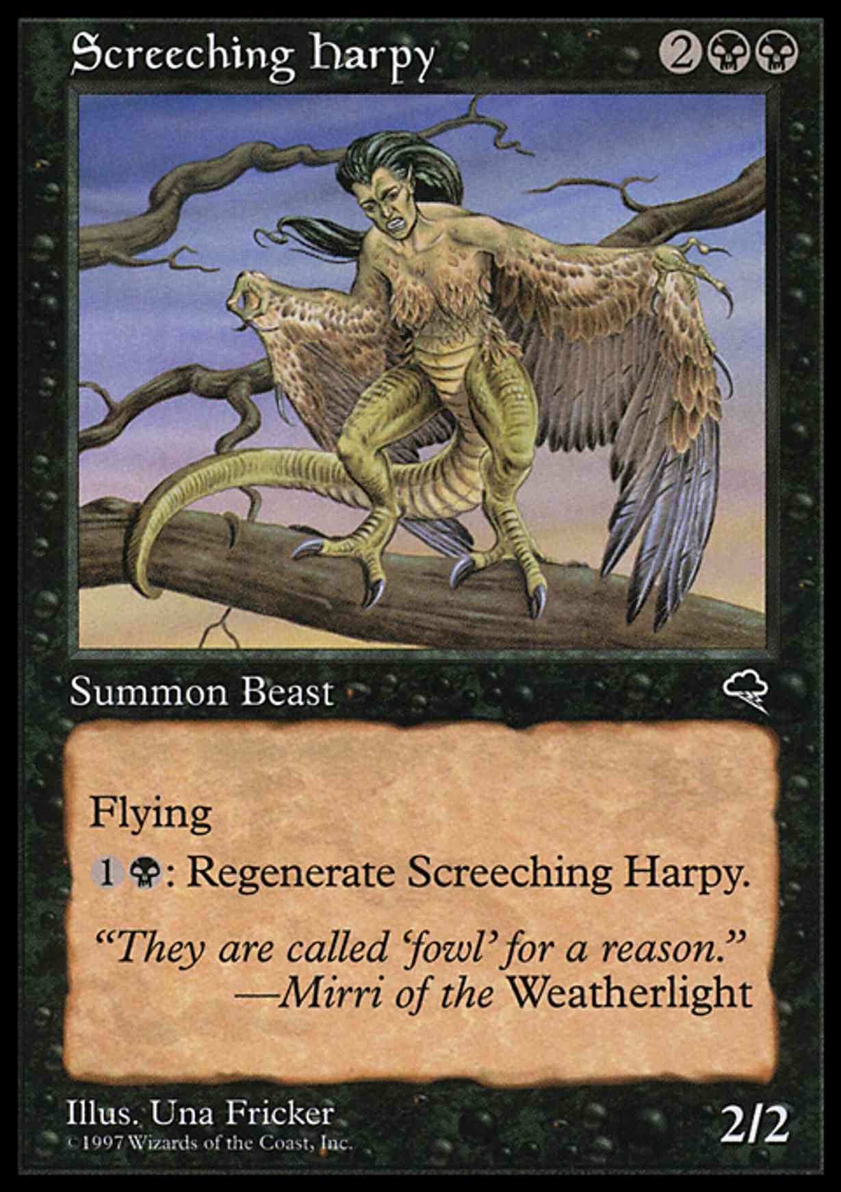 Screeching Harpy magic card front