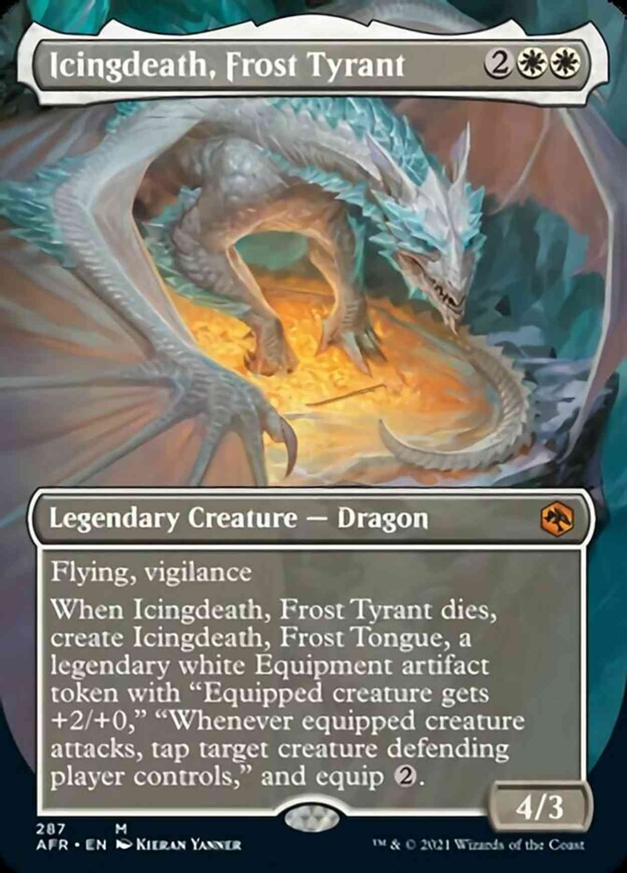Icingdeath, Frost Tyrant (Borderless) magic card front