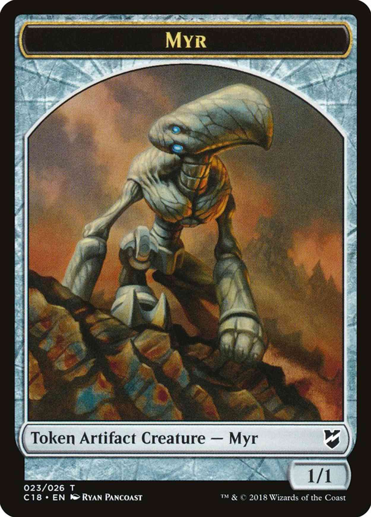 Myr (023) // Thopter (025) Double-sided Token magic card front