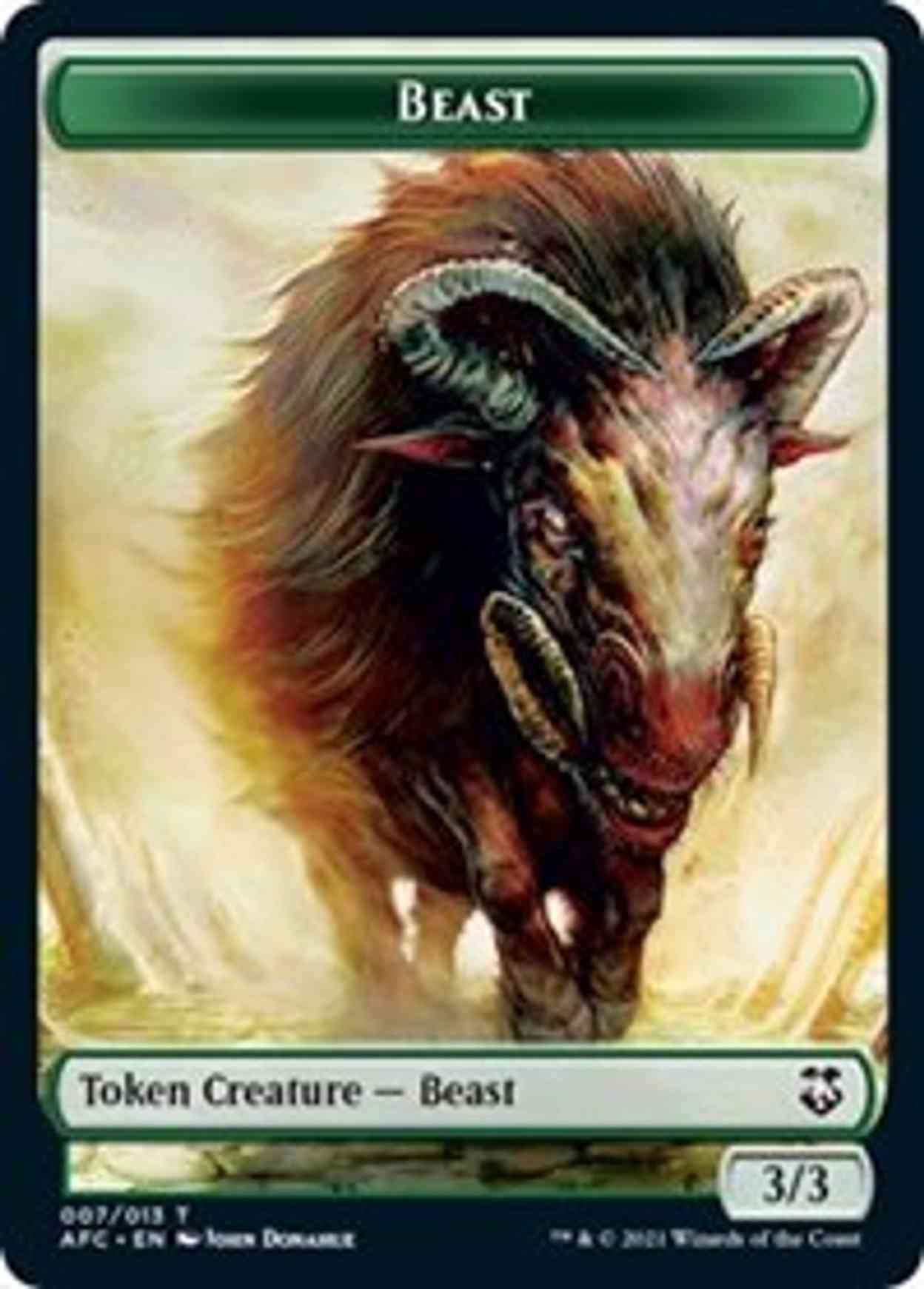 Beast // Dragon Spirit Double-sided Token magic card front