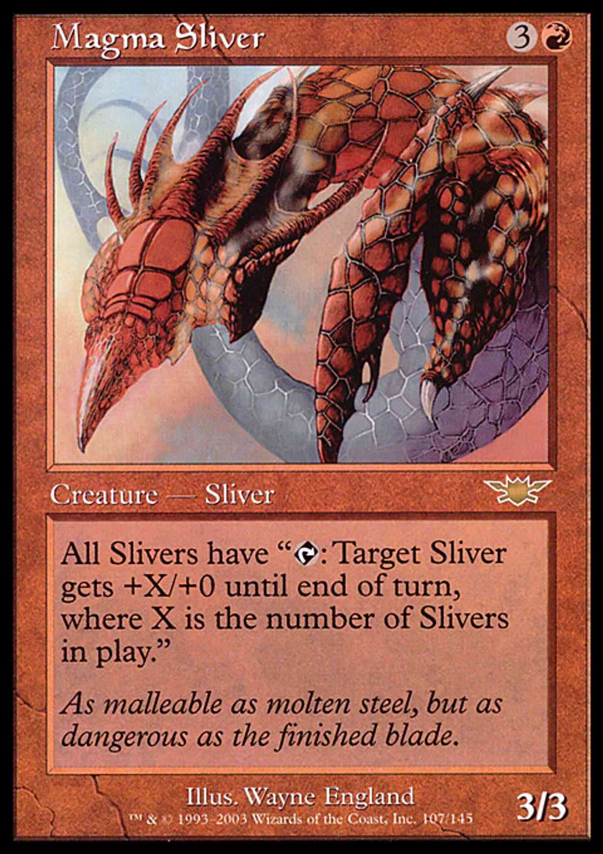 Magma Sliver magic card front