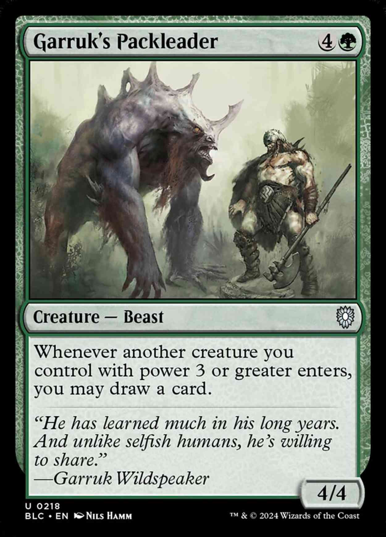 Garruk's Packleader magic card front