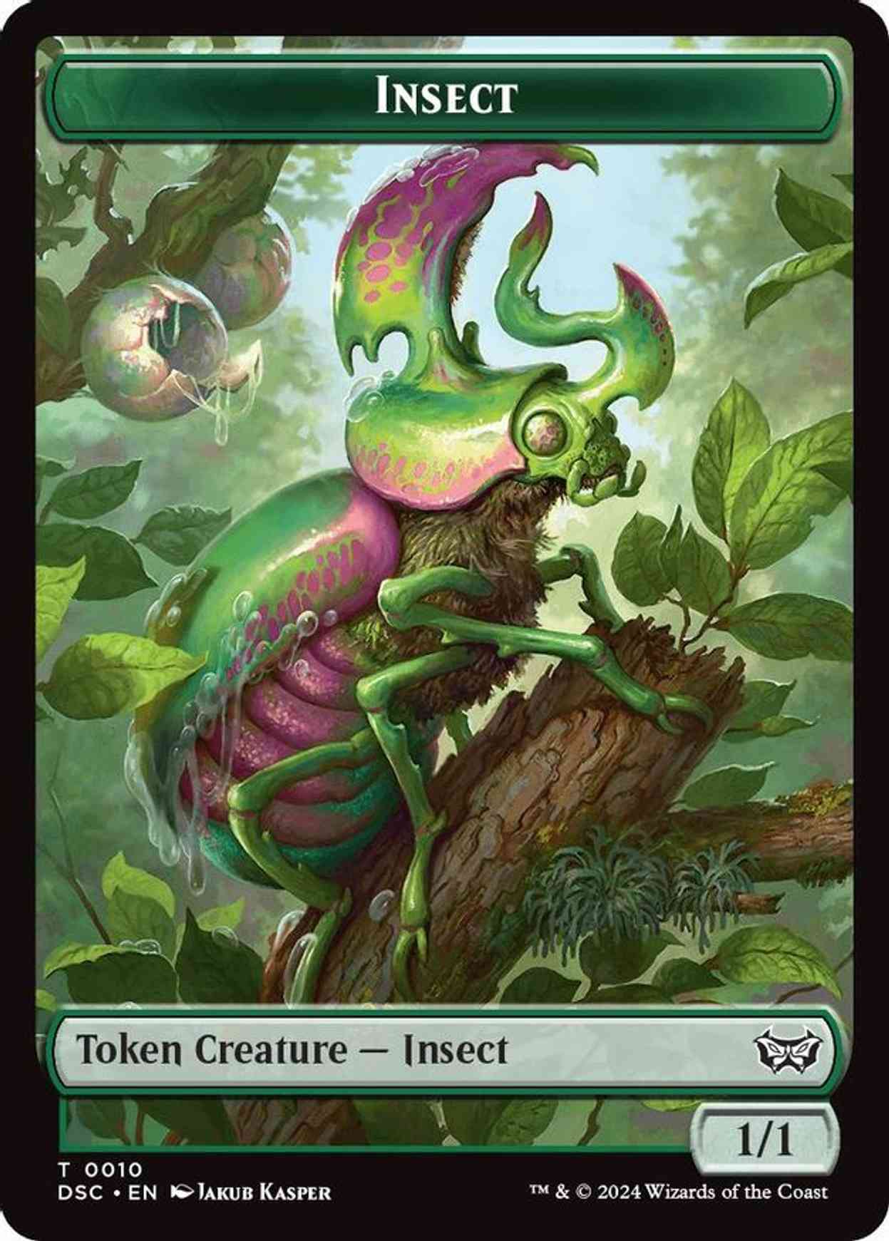 Insect (0010) //Manifest Double-Sided Token magic card front