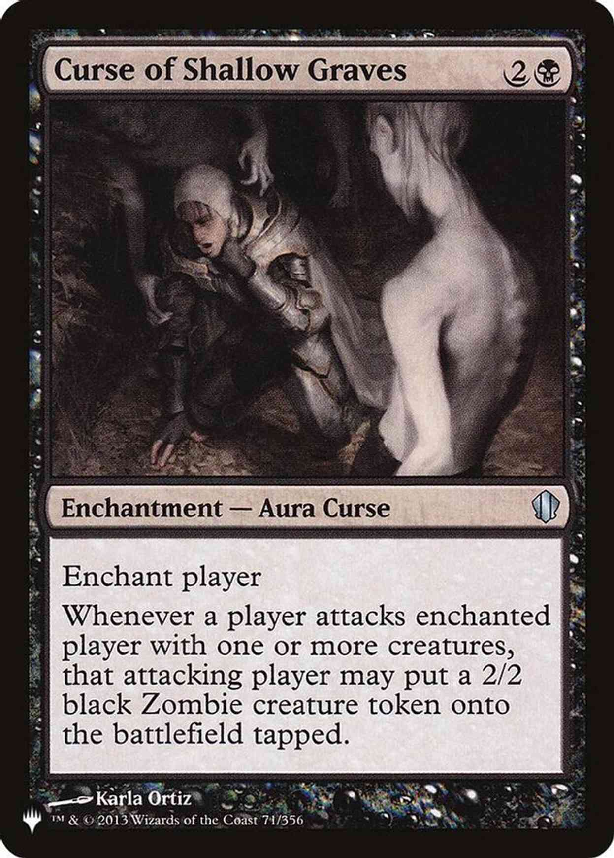 Curse of Shallow Graves magic card front