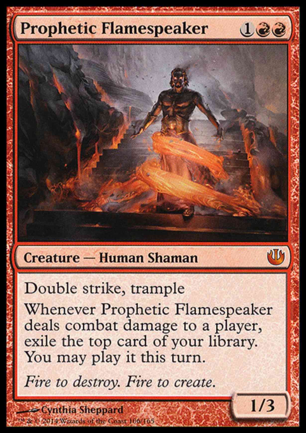 Prophetic Flamespeaker magic card front