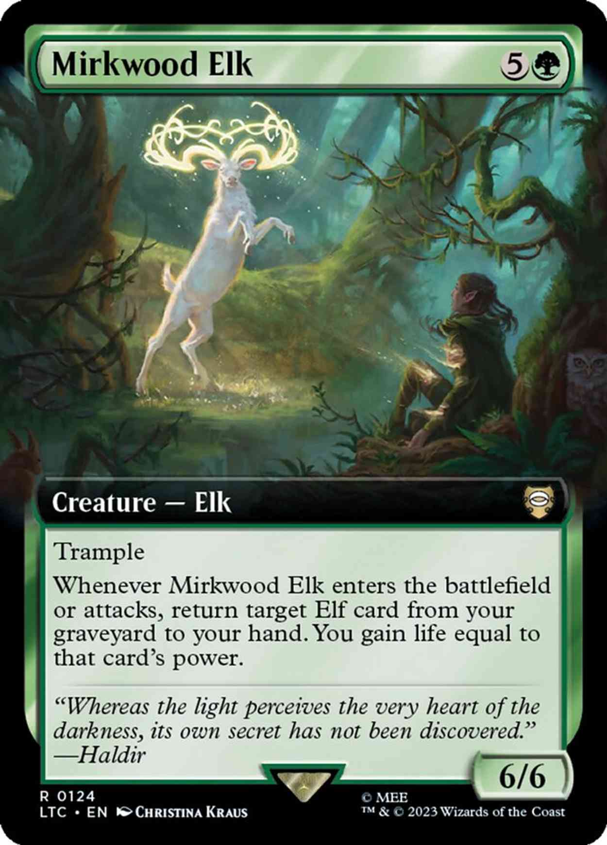 Mirkwood Elk (Extended Art) magic card front