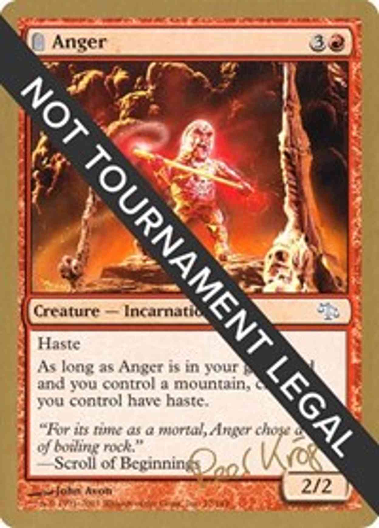 Anger - 2003 Peer Kroger (JUD) magic card front