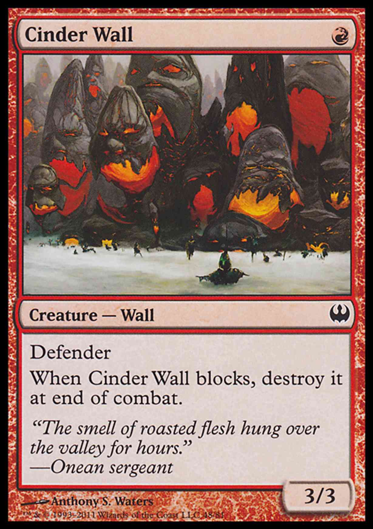 Cinder Wall magic card front