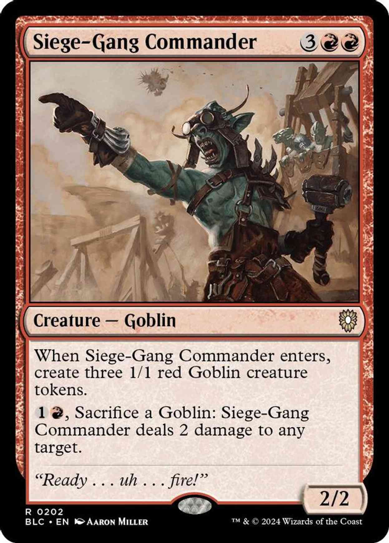 Siege-Gang Commander Price from mtg Bloomburrow Commander
