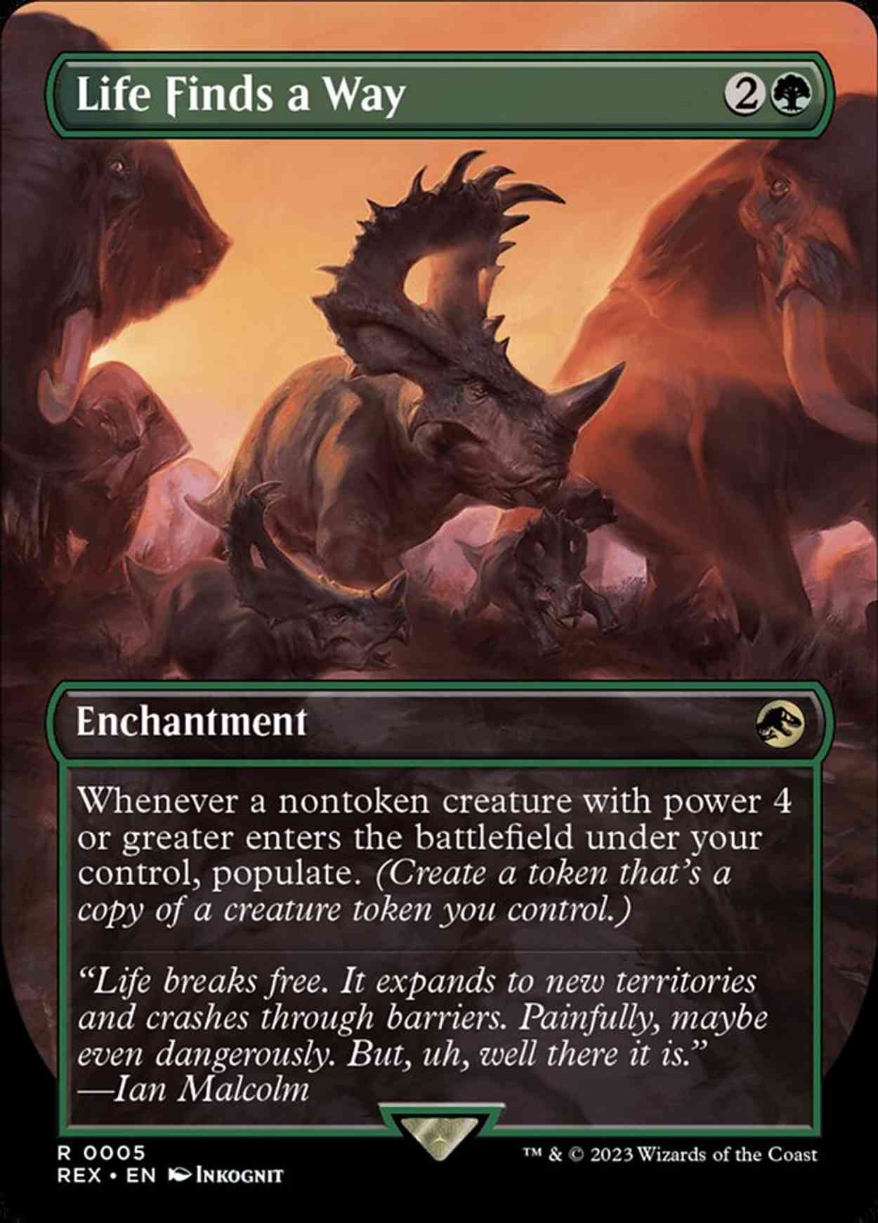 Life Finds a Way (Borderless) magic card front