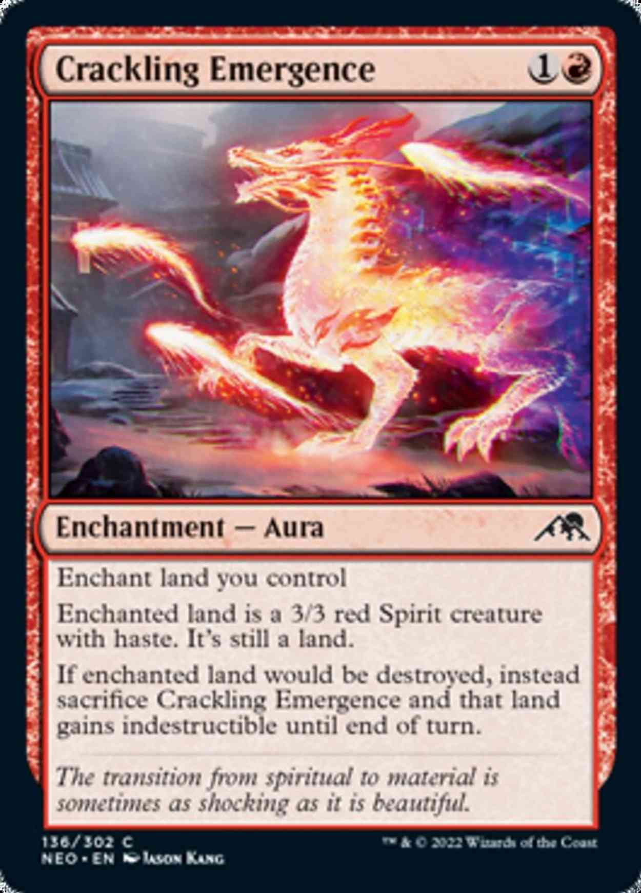 Crackling Emergence magic card front