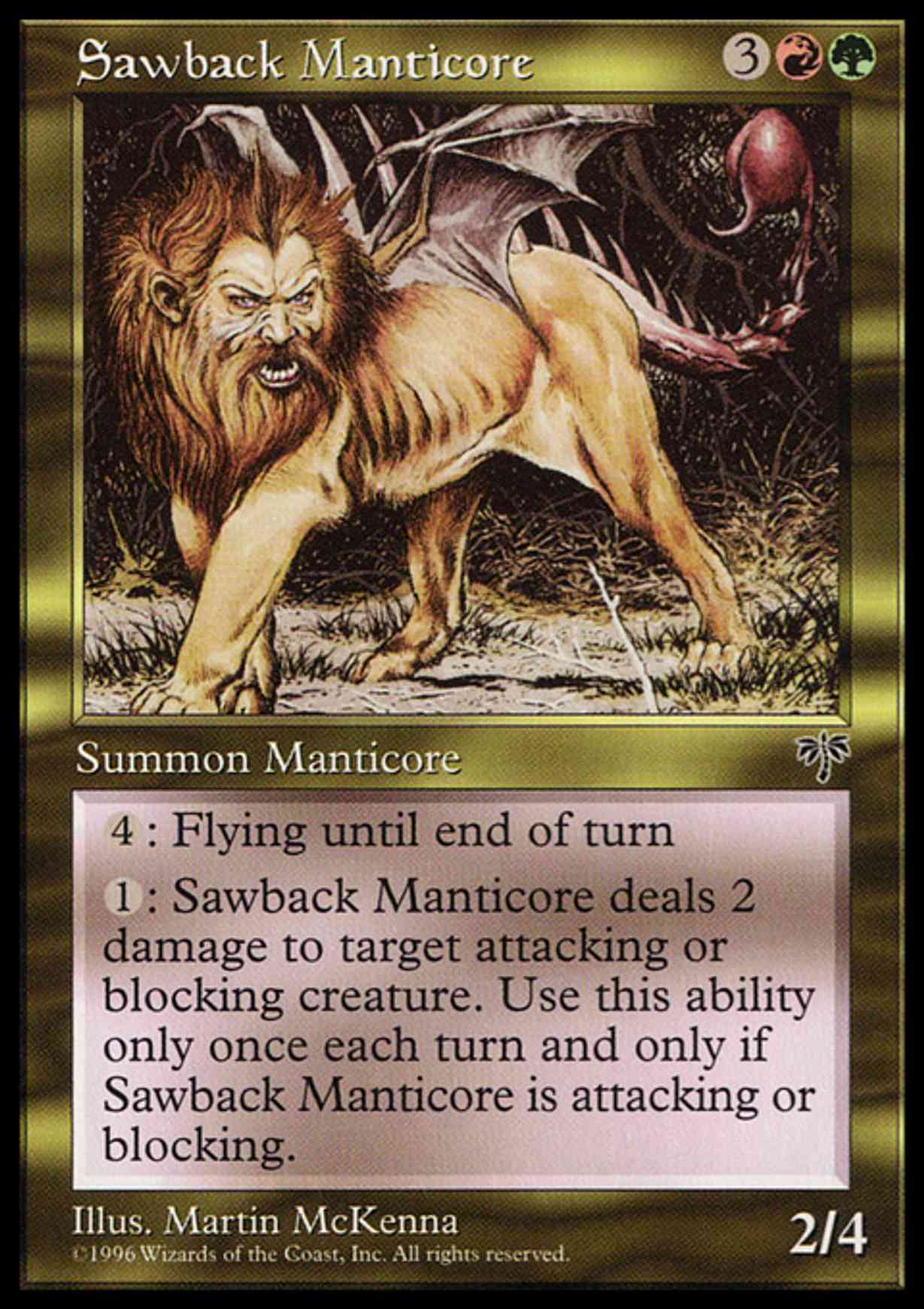 Sawback Manticore magic card front