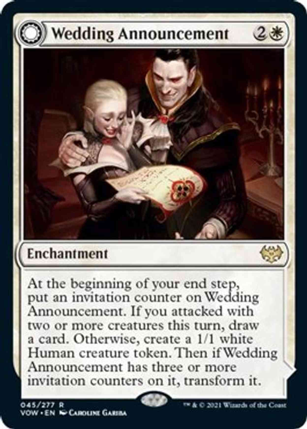 Wedding Announcement magic card front
