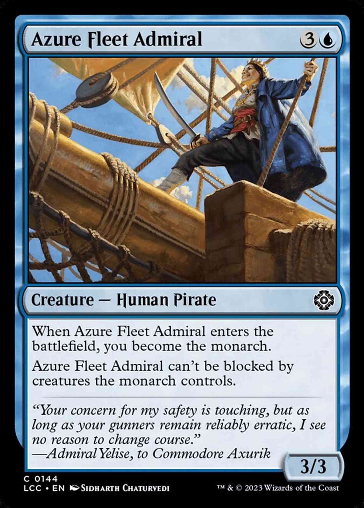 Azure Fleet Admiral magic card front