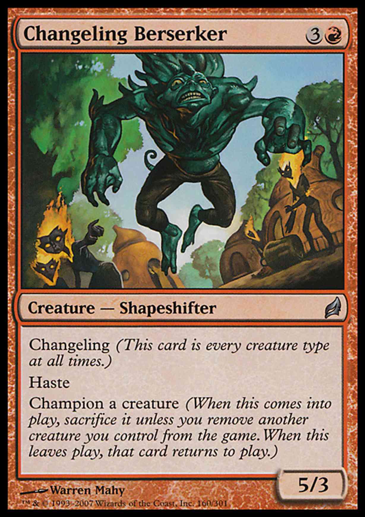 Changeling Berserker magic card front