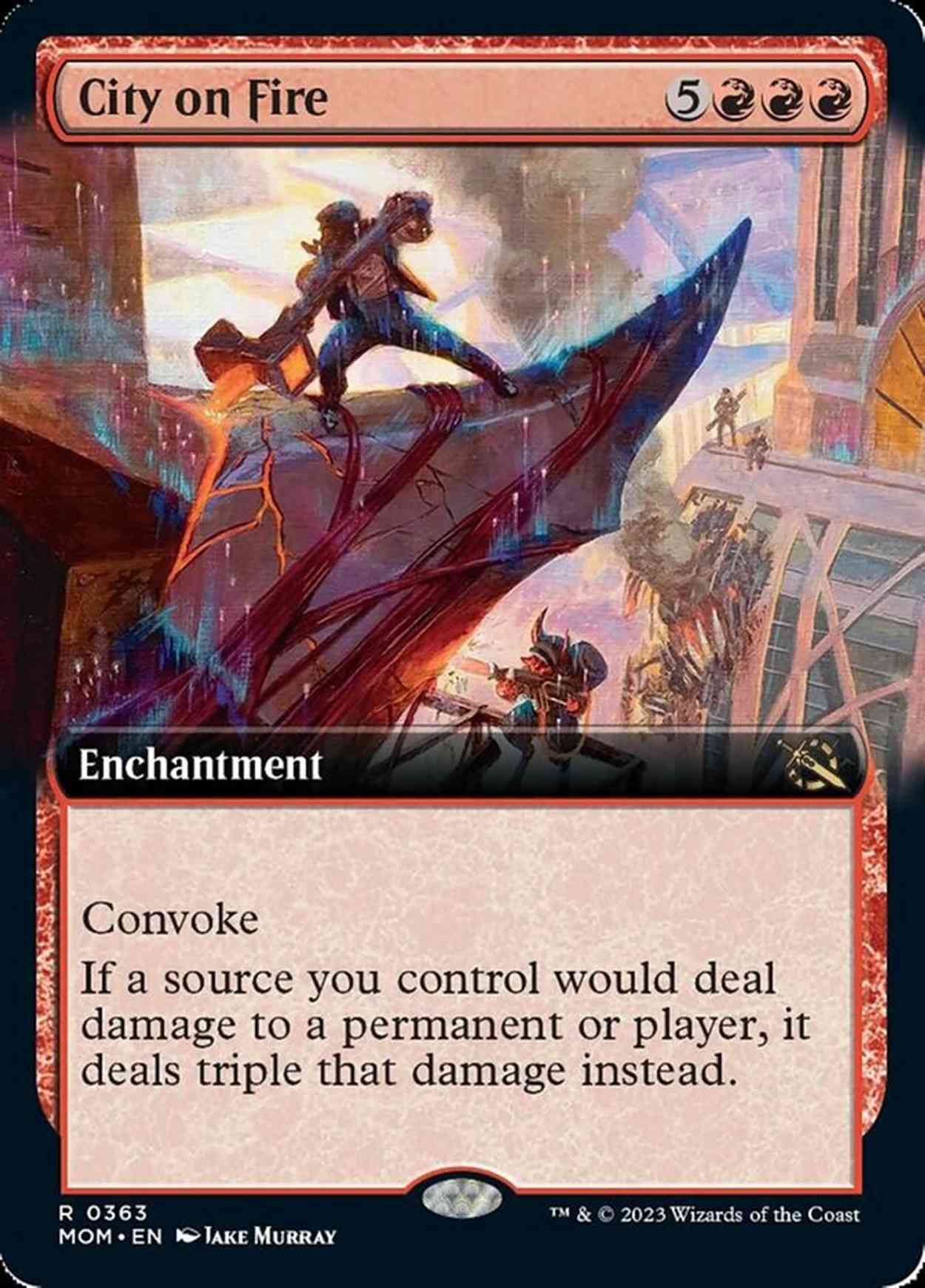 City on Fire (Extended Art) magic card front