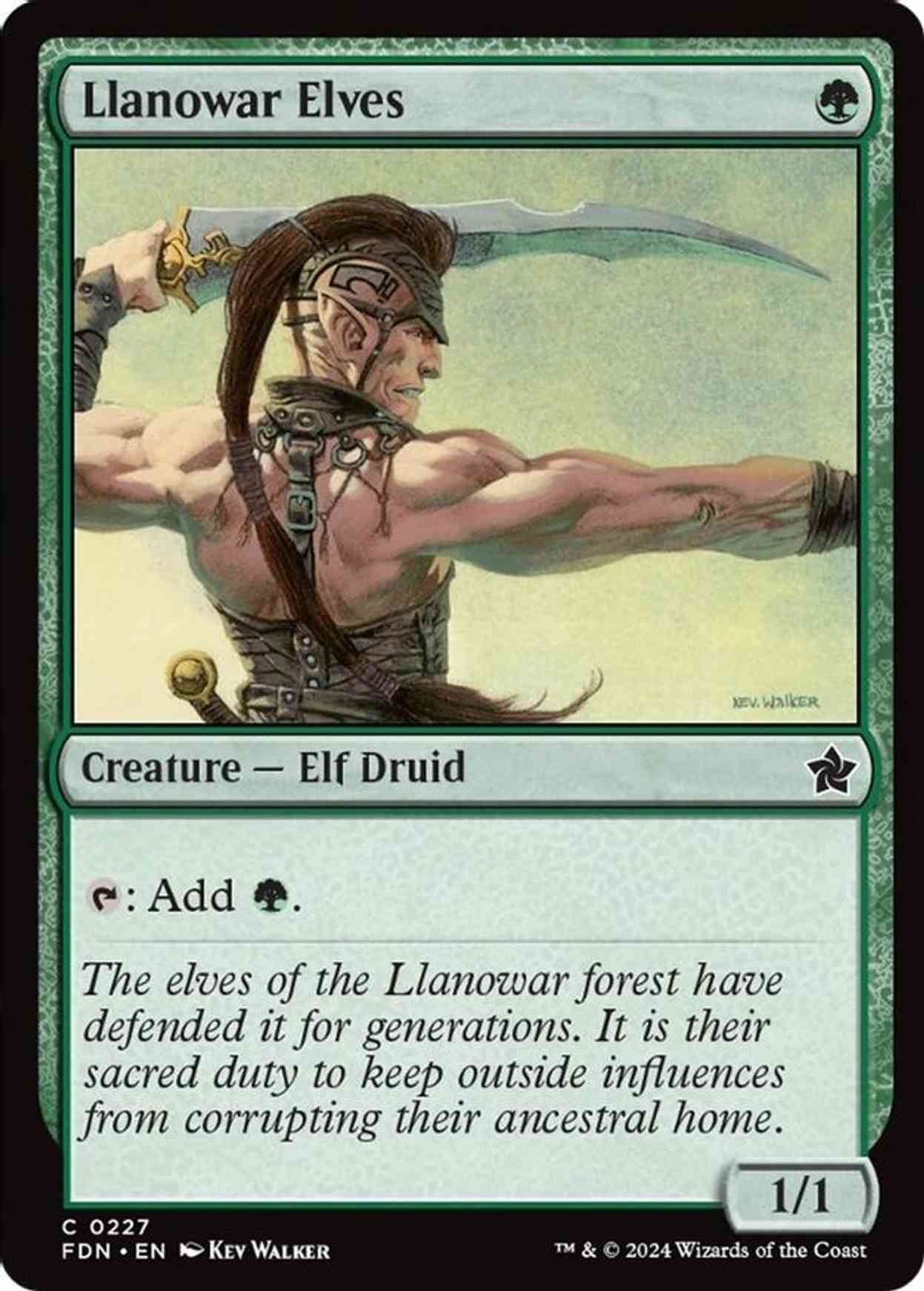 Llanowar Elves magic card front