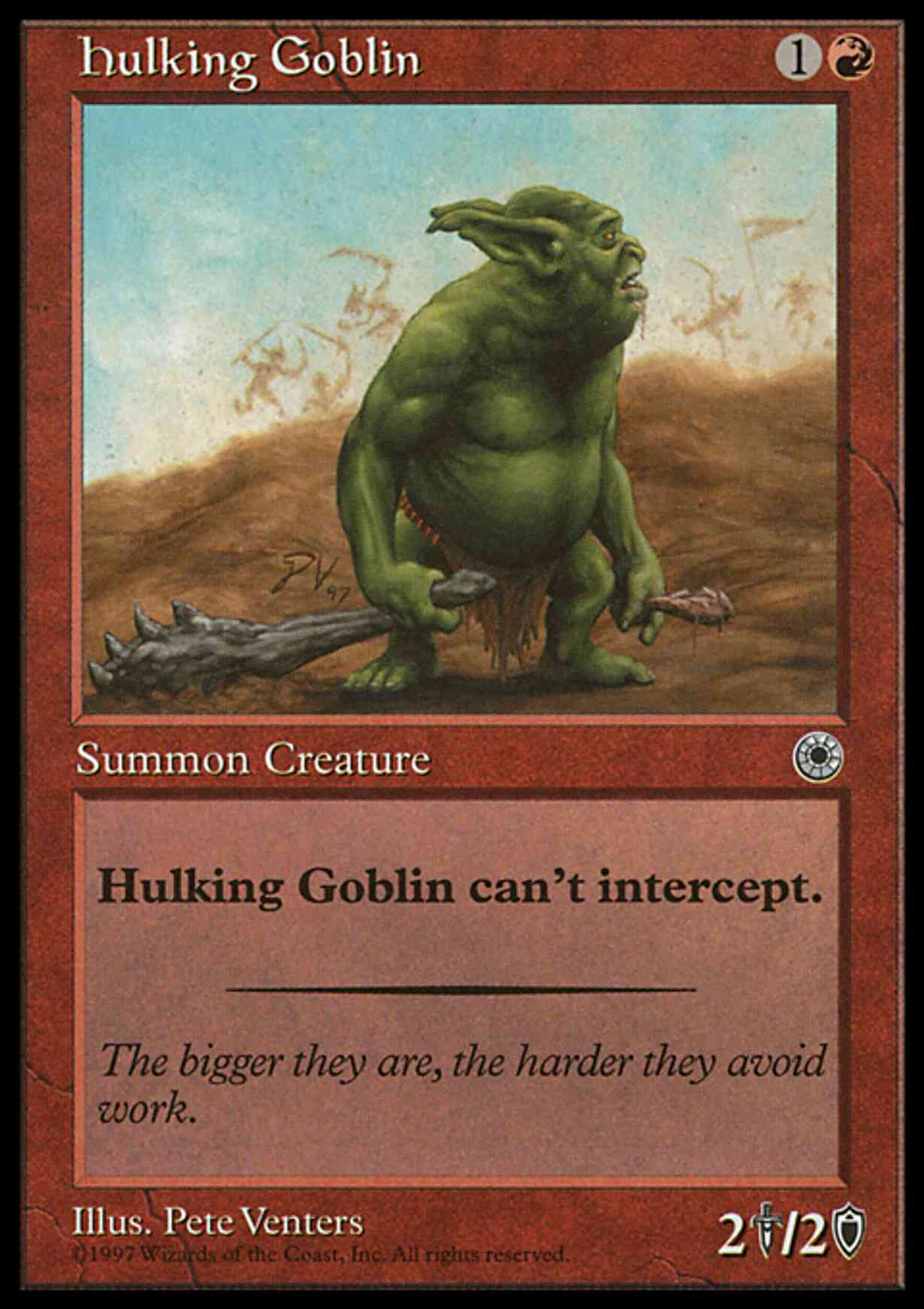 Hulking Goblin magic card front