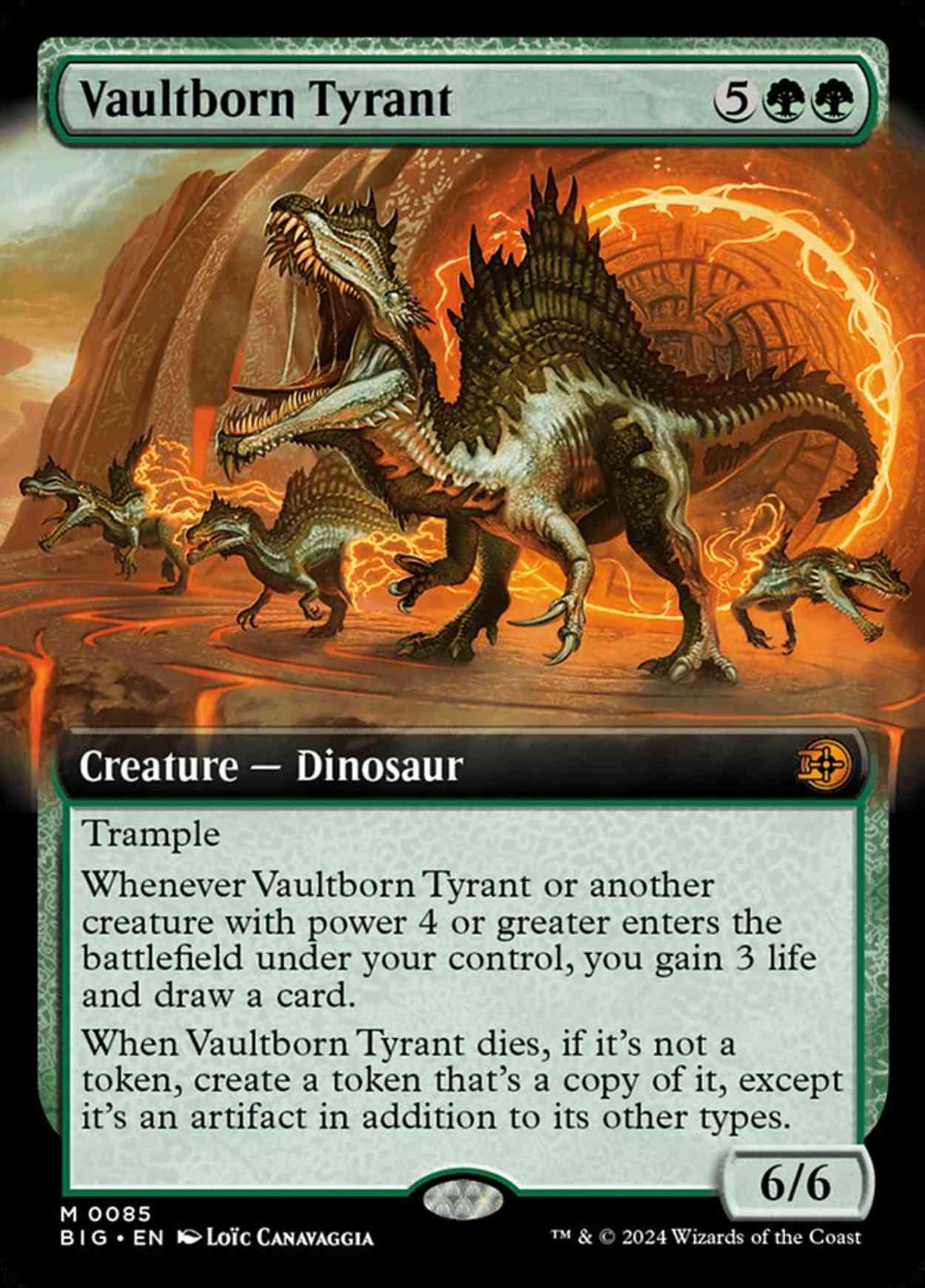 Vaultborn Tyrant (Extended Art) magic card front