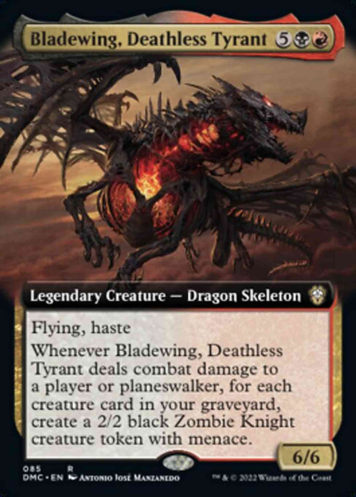 Bladewing, Deathless Tyrant (Extended Art) magic card front
