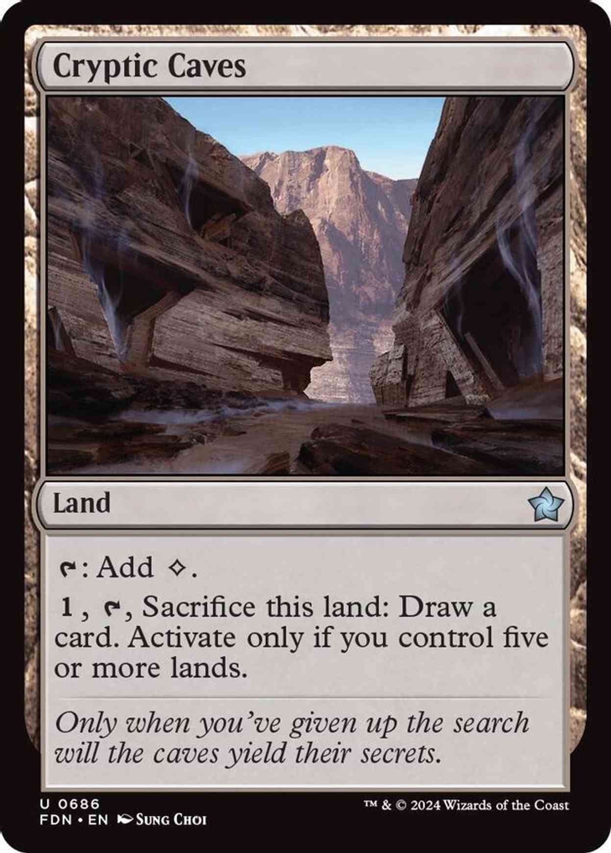 Cryptic Caves magic card front